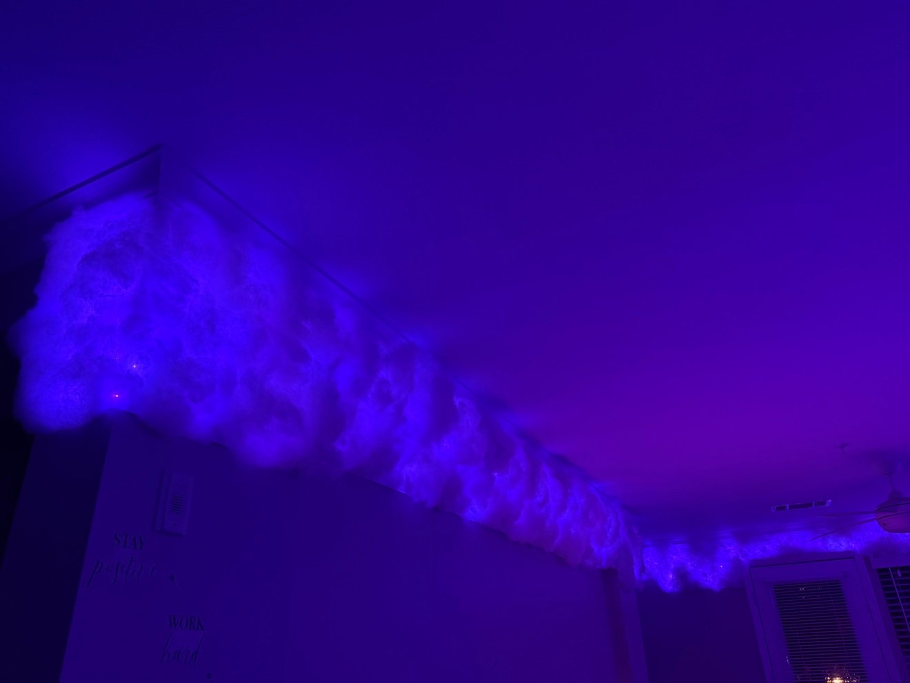 Color-changing LED cloud ceiling