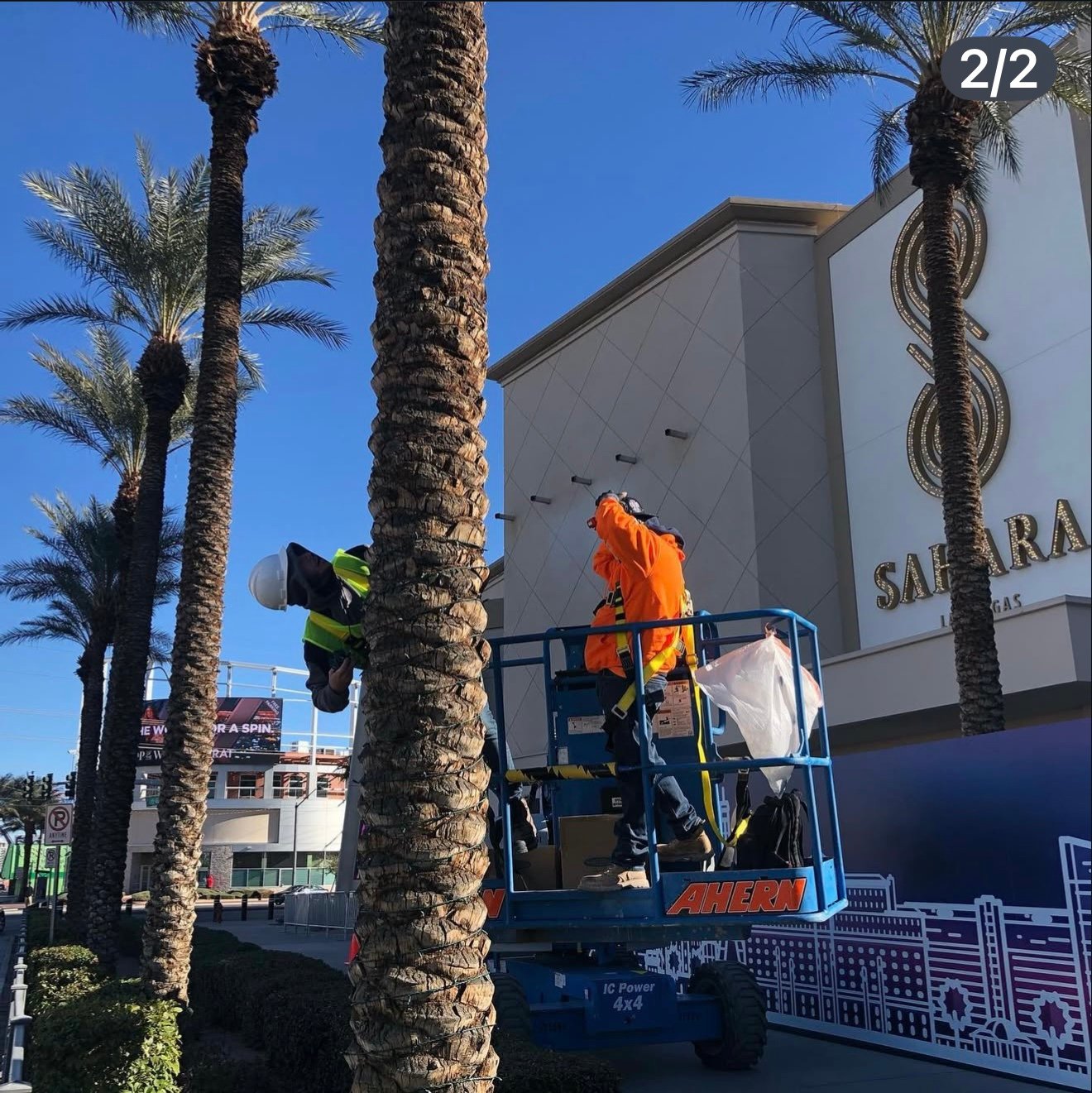 RentDaze crew on a resort lighting install