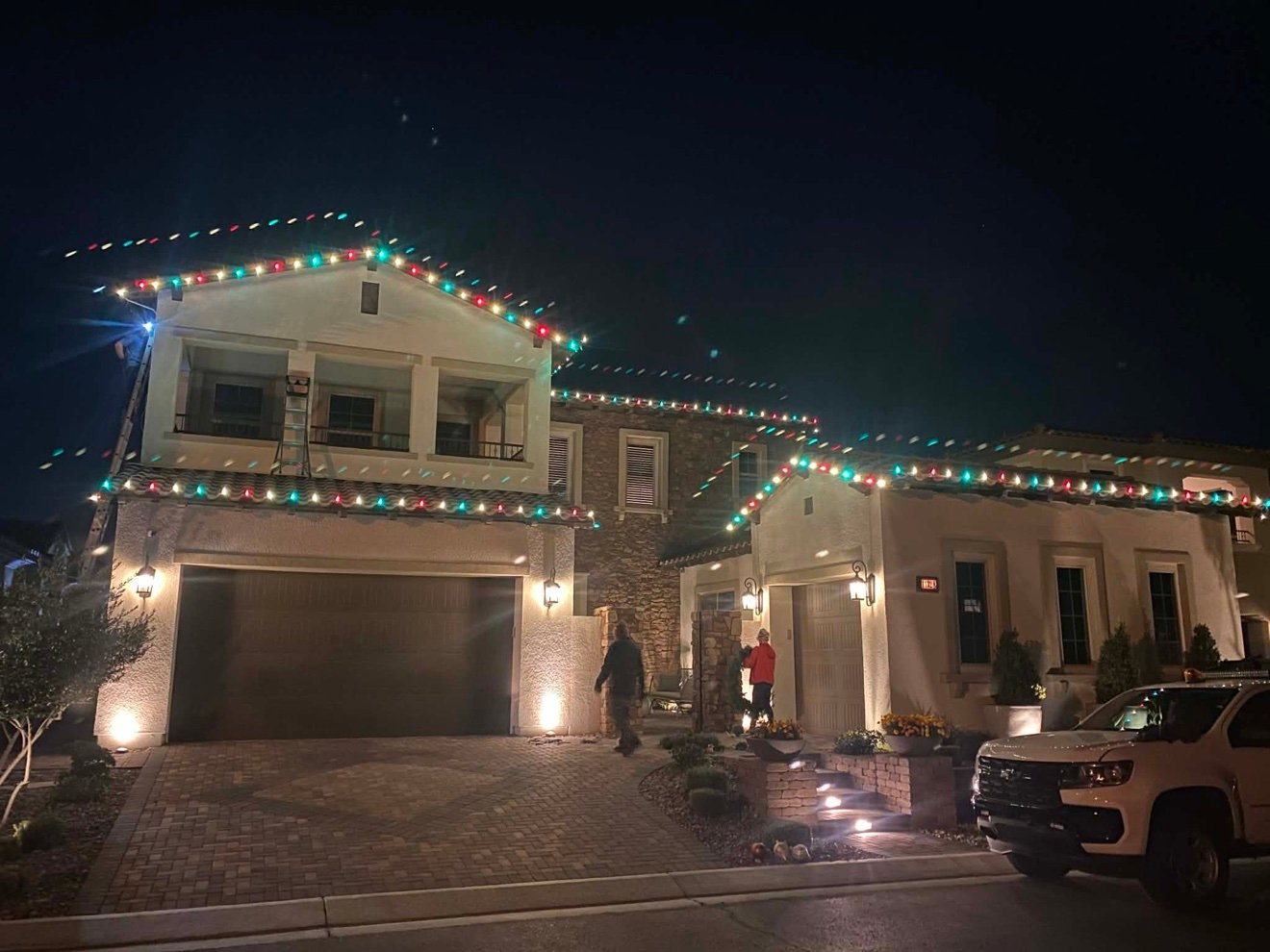 RentDaze crew finishing a nighttime install