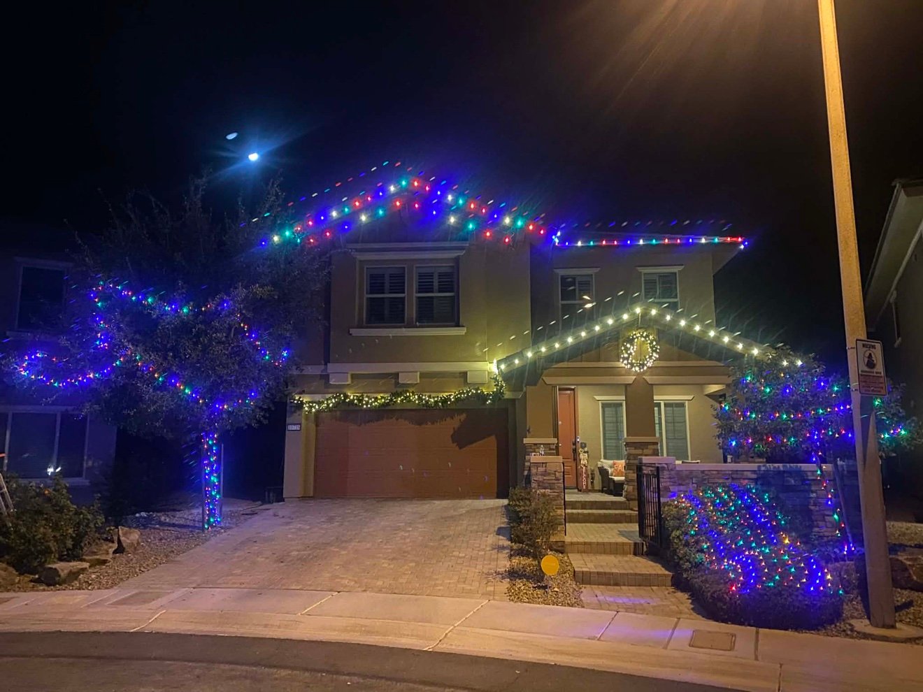 Vibrant holiday lighting by RentDaze